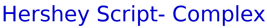 Hershey Script- Complex लिपि